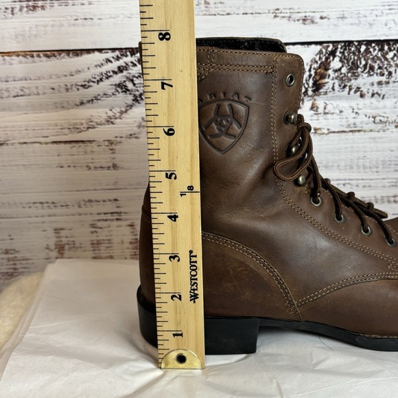 Ariat Heritage Lacer Boots 7.5 Distressed Brown Leather Kiltie Equestrian Barn - Picture 13 of 16